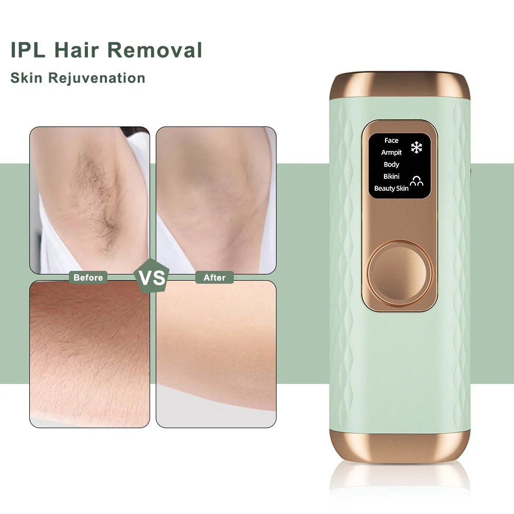 2024 Hot Sell OEM Ice Cooling Body Handy IPL Laser Epilator Machine Laser Hair Removal Hair Remover For Home Use Hair Removal