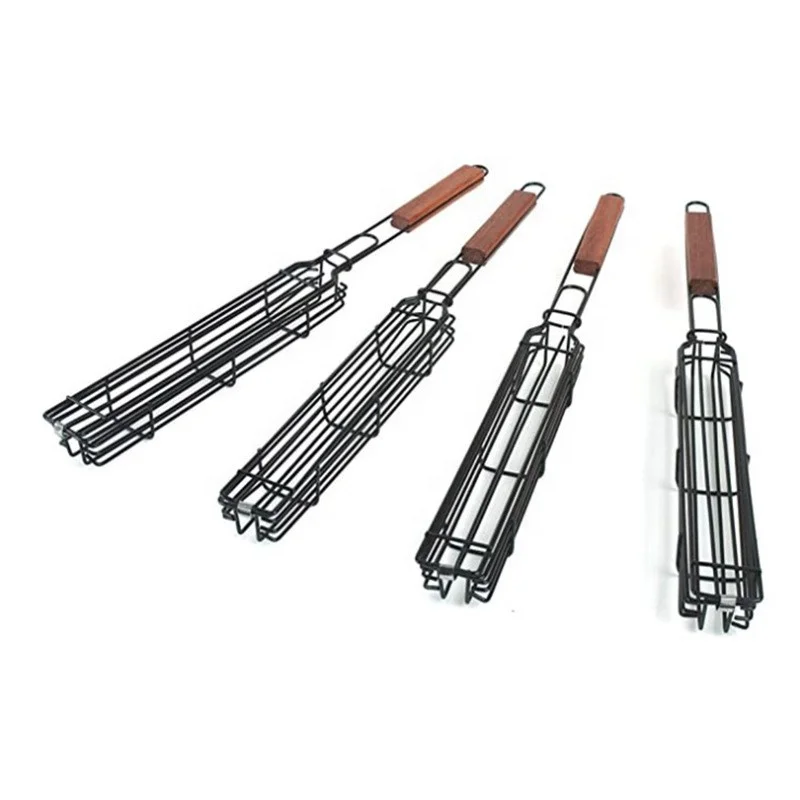 Creative Barbecue Restaurant Camping cutlery Creative dishes Stainless steel barbecue cage Vegetable barbecue clip