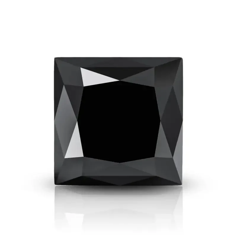 Princess Moissanite Diamonds D VVS Colour Black Brilliant Cut Loose Gemstone 1ct-5ct for Jewelry Making with GRA Certificated