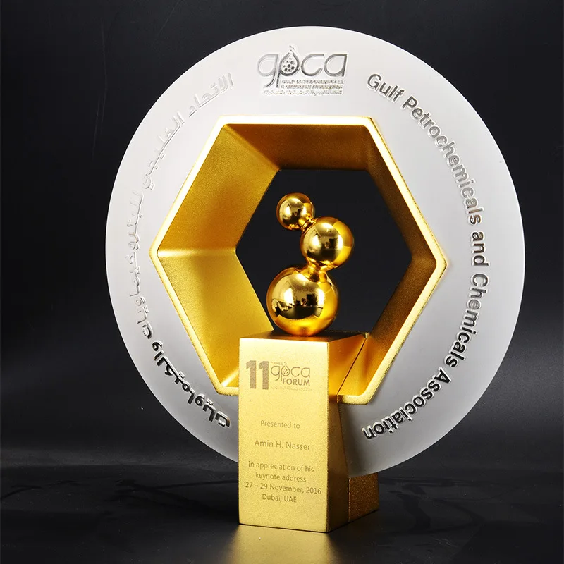 small trophy price trophy name plate metal crystal trophy