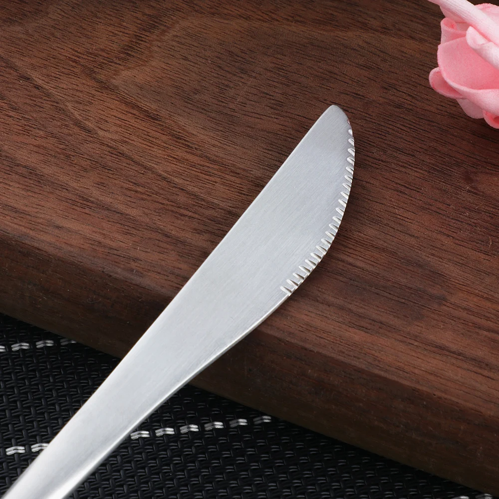 BUYERSTAR Wholesale 6pcs Silver Color Spoon And Fork Stainless Steel Cutlery Set