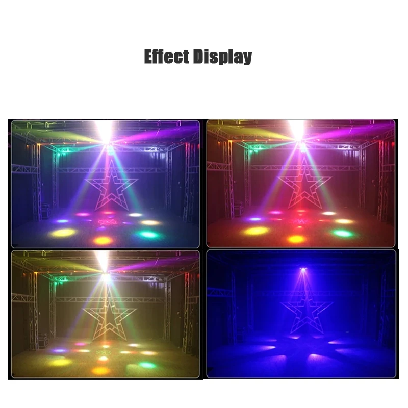 5 in 1 LED Projector Stage Effect Laser Beam Strobe Flash Light DMX Bee Eyes for DJ Disco Stage Light Party Light Music Lamp