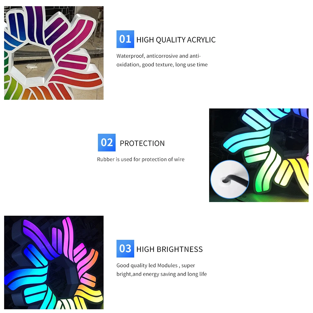 Custom Supermarket Store Shop Front Sign Led Board Panel Led Advertising Light Boxes Sign