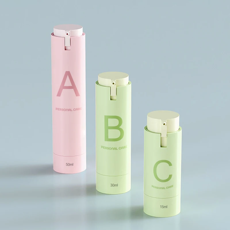 Luxury Customized Printing Rotation Replaceable 15ML 30ml 50 Ml Bottle With Pump Serum Airless PP Jar Vacuum Bottle Packaging