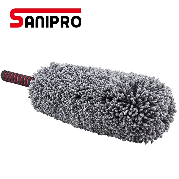 Sanipro Microfiber Multipurpose Duster Pollen Removing Interior Use Long Unbreakable Extendable Handle Ultimate Car Duster