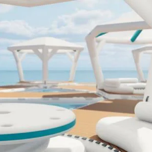 floating water island party island inflatable  tent on water with pavilion canopy