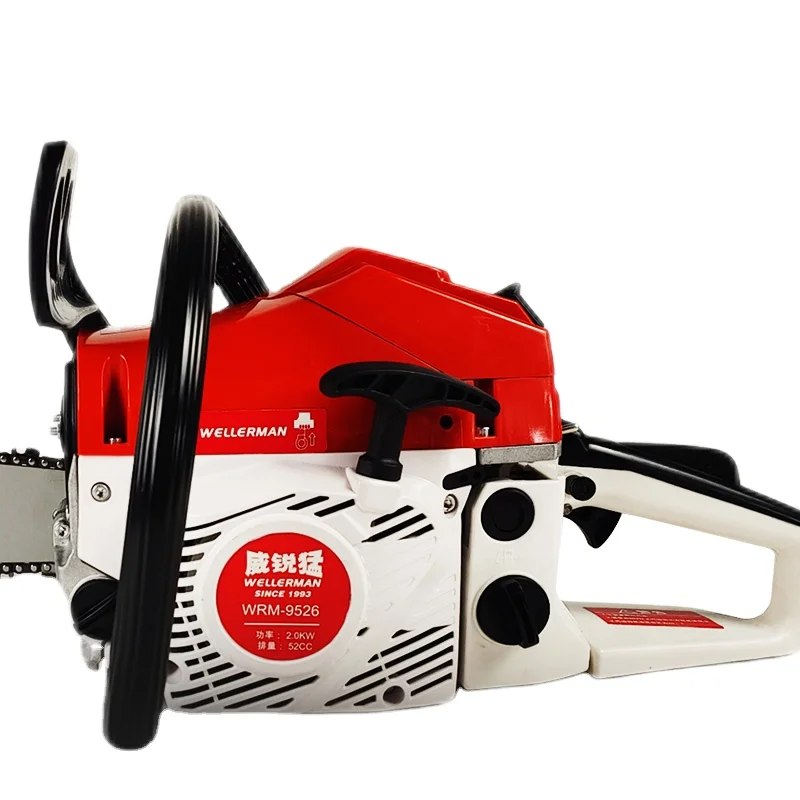 Бензиновая цепная пила WELLERMAN, машина для резки дерева, дешевая бензопила 52cc