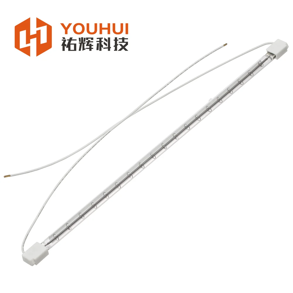 ir high temperature quartz glass infrared heater lamp tube for bottle blowing machine
