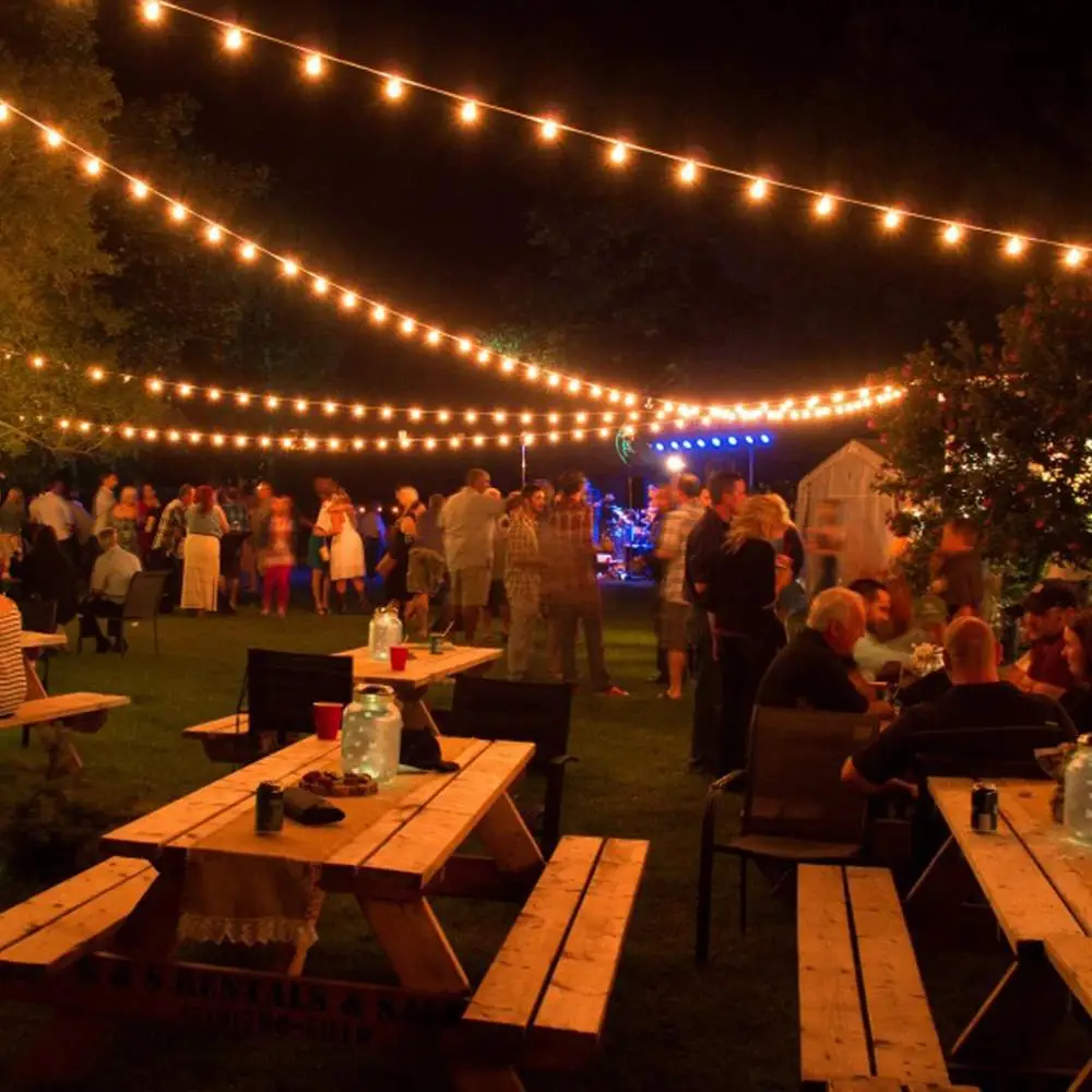 Винтажные светодиодные лампы Эдисона G40, 2 Вт, E27, 220 В, Светодиодная лента с нитью накаливания, лампа теплого белого света 2200K, лампа G40 для украшения дома, сада, бара