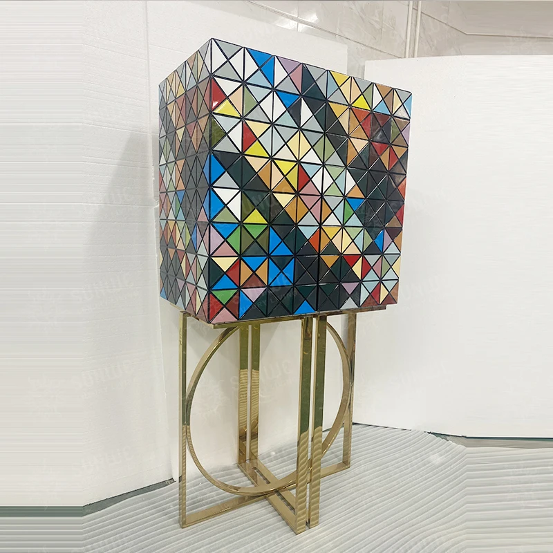 Italy royal design Luxuryrooms modern furniture green mosaic Best Price wine cabinets for home light luxury wine cabinet