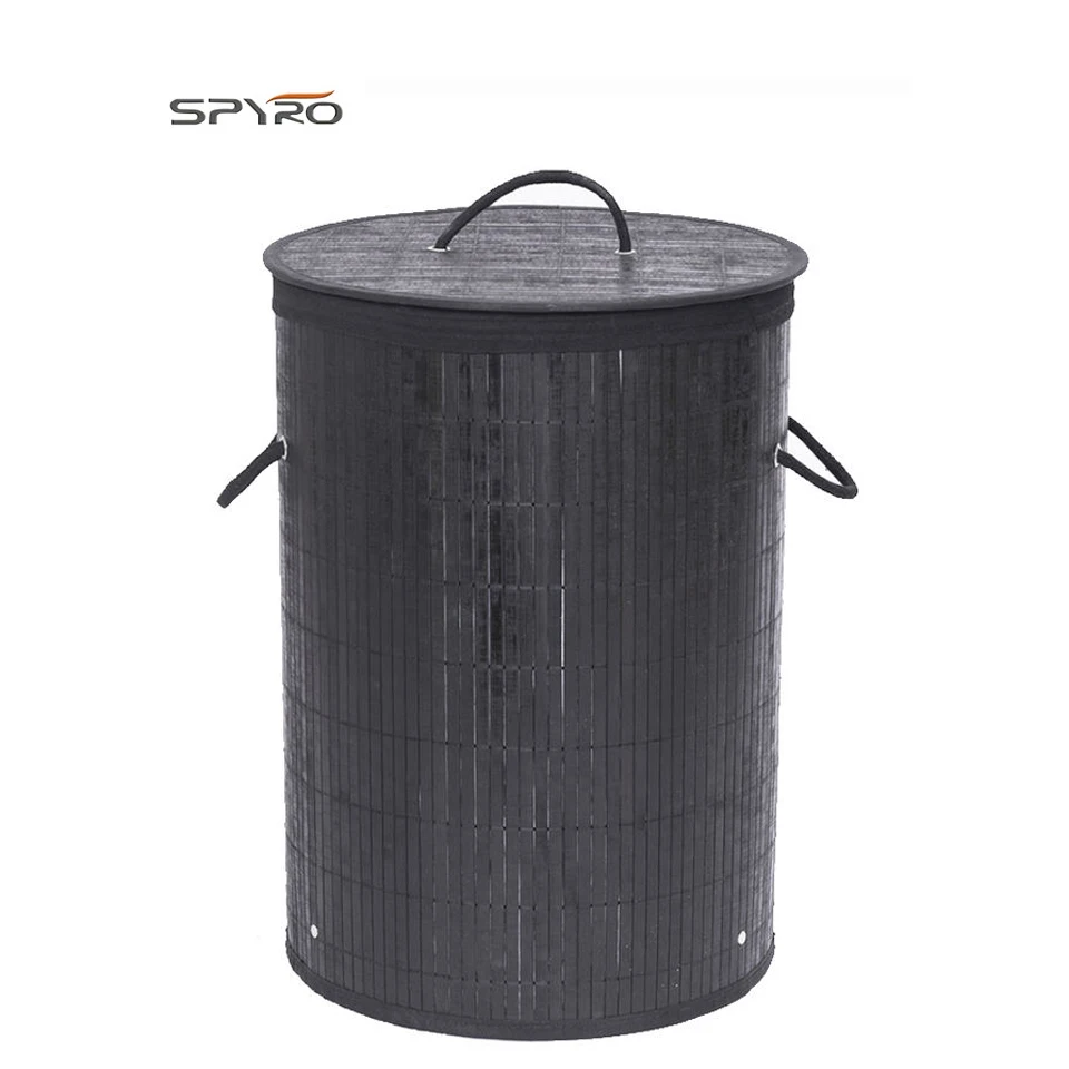 Cheap Custom Large Foldable Bamboo Laundry Hamper Clothes Toy Storage Box Laundry Basket