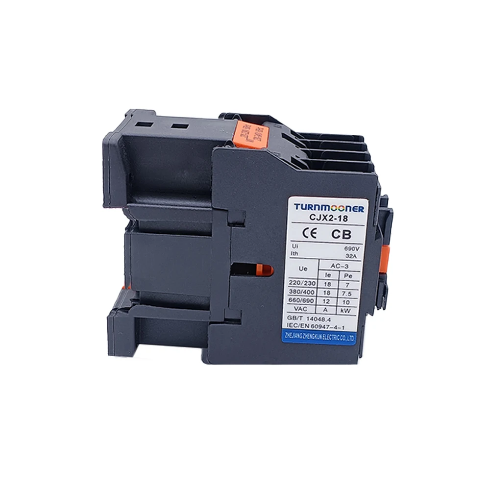 AC contactor CJX2 series 18a  Ac3 220v  Contactor  Warranty 2 years  3 Pole Main Place Model Voltage