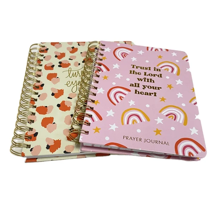 Free Sample fancy paper cover notebook spiral hardcover diary custom wedding life planner note book business planner