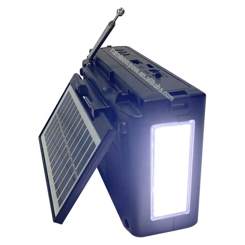 KTF-1653 Solar Charging Wireless Portable AM FM SW 3 Band Bt Radio Speaker Rechargeable Multi-function Audio Mp3 Player TF Usb