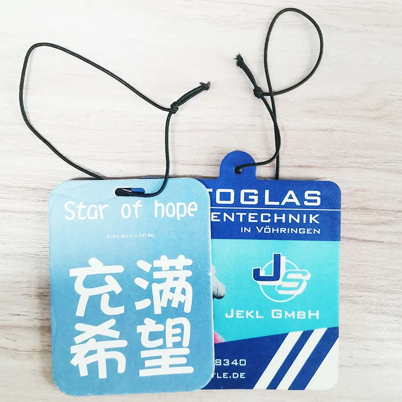 Wholesale Promotional commerce  Gifts Custom Logo Hanging Air Freshener Different Scents Paper Car Air Freshener In-Car