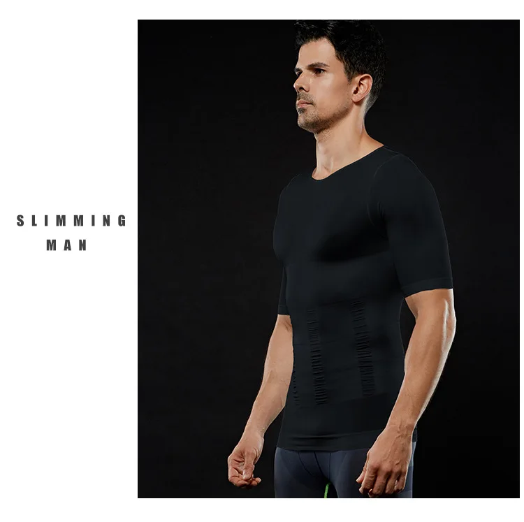 Men Body Shapers  Tank Tops Elastic Tight Fitting Sleeveless T-Shirt Vests Slimming Shaping Vest muscle top