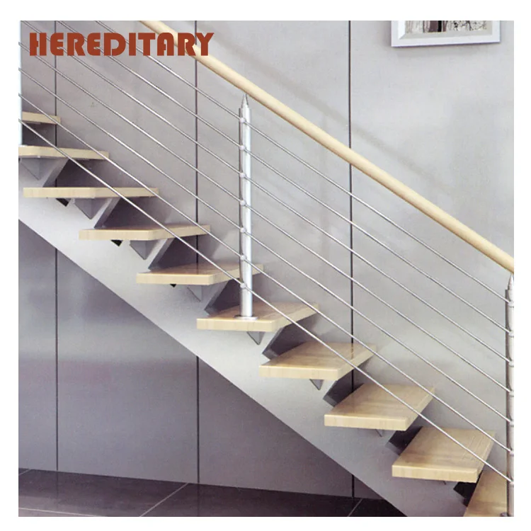 modern iron staircase pictures indoor straight stairs  mono stringer staircase with cable railing center beam stairs