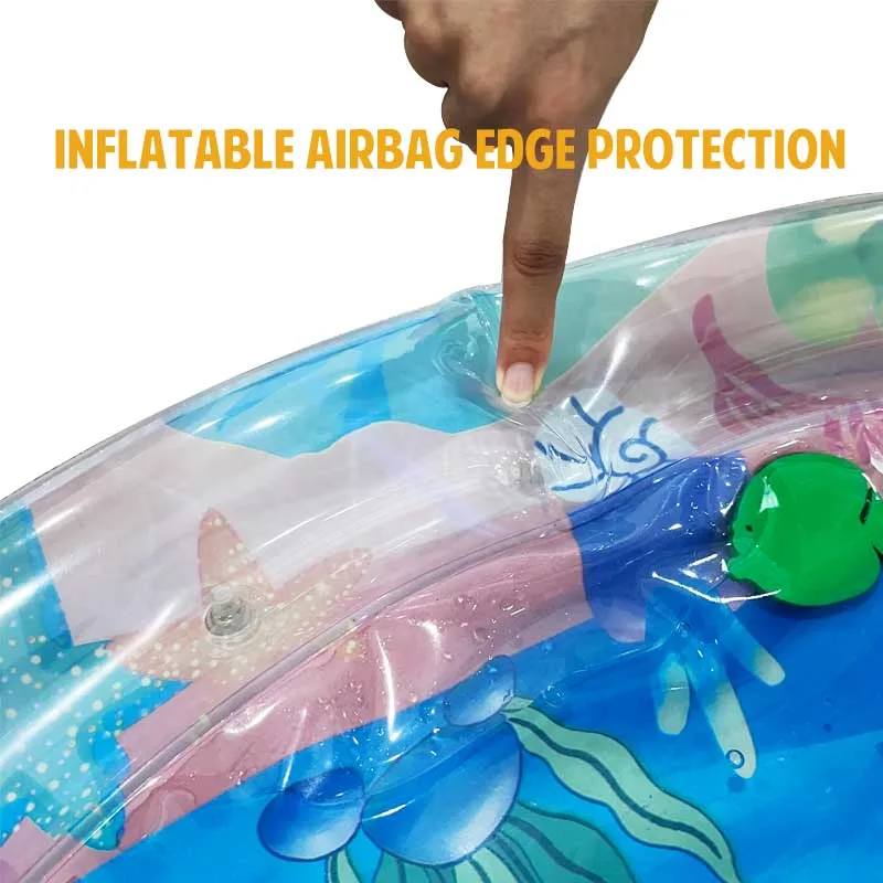 Baby patting water pad Indoor Baby Swimming Pool Mat Inflatable  Durable and Comfortable Tummy Time Mat for Little Swimmers