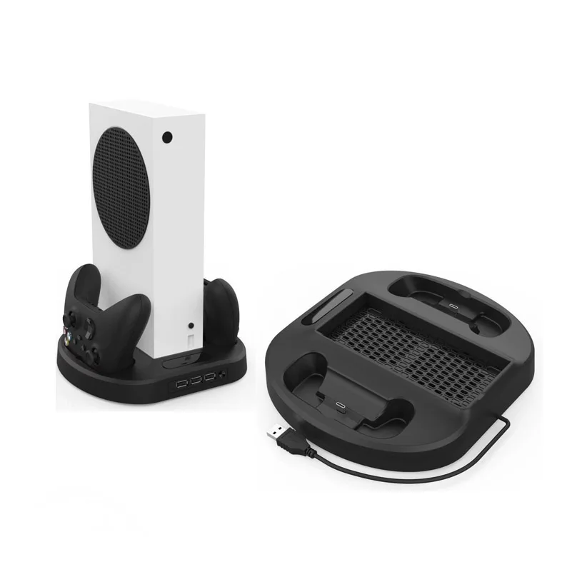 
KJH XSS-002 XboxSeriesS console stand base SeriesS simple vertical USB charging stand with cooling fan for XBOX SS console stand 