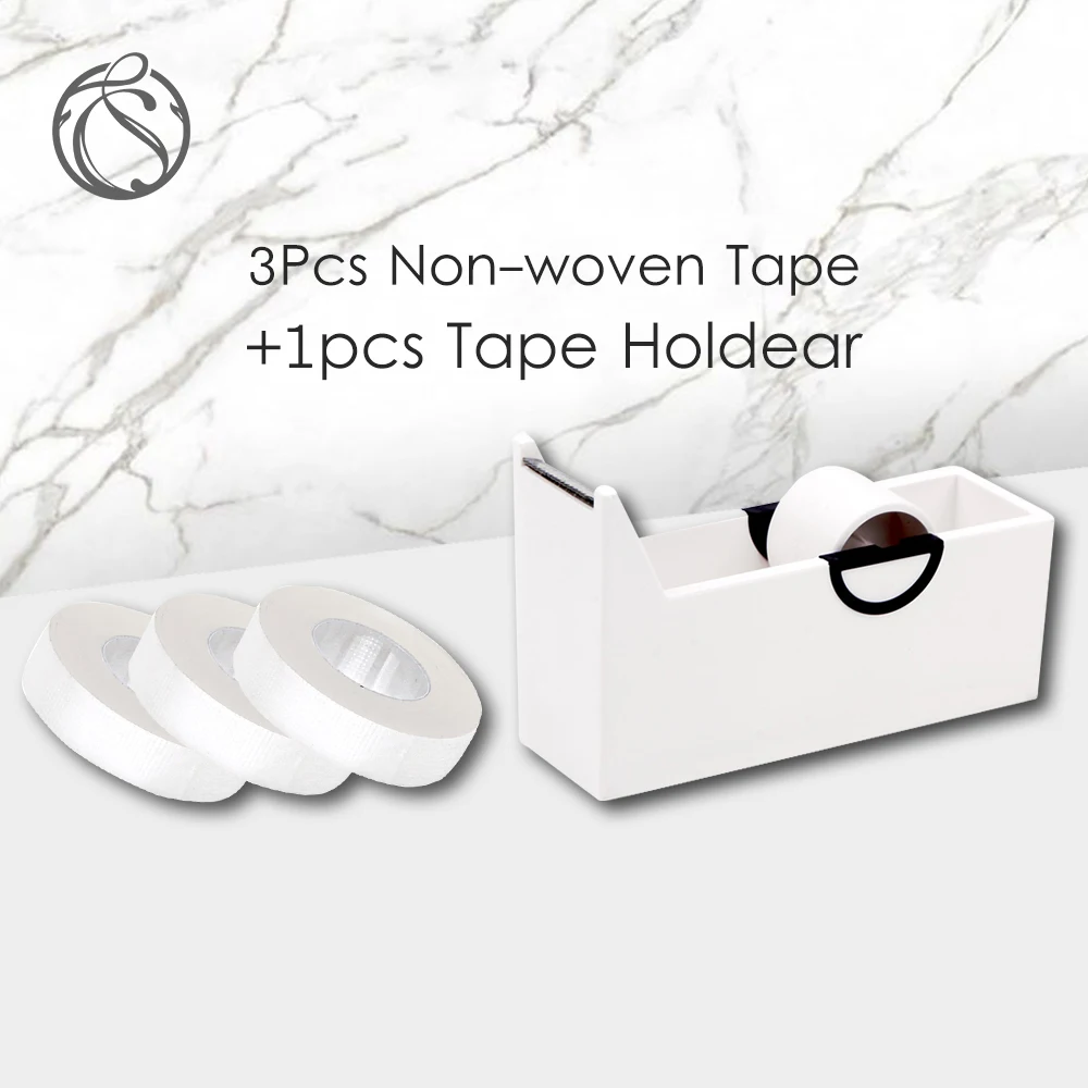 High Quality Custom Eyelash Extension Heart  Pink Lash Adhesive Tape With Cutter Dispenser