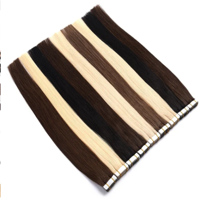 
light brown tape human hair extension 