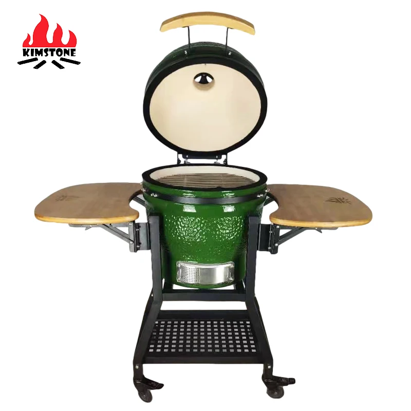 KIMSTONE 18 Inch Grill Smokeless Hot Pot Barbecue Integrated Table Outdoor Ceramic