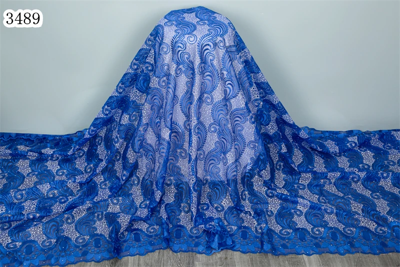 For Women Bridal Wedding Party Dresses Tulle Lace with Stones Crystal African Lace Fabric French Mesh Net 3489 Cheapest Black 50