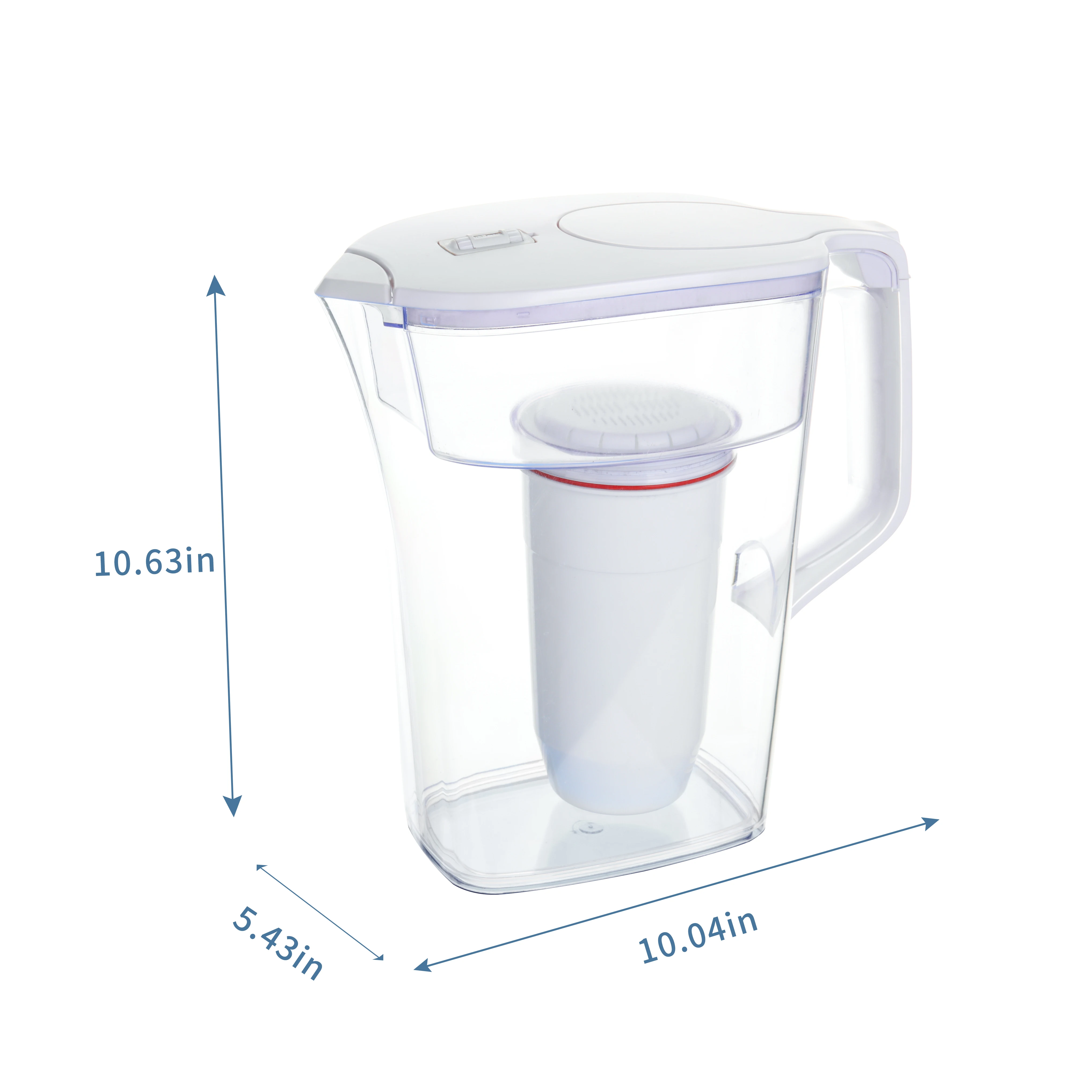 China Factory 0 TDS 5-Stage Filtration System Water Filter Pitcher with Water Quality Meter