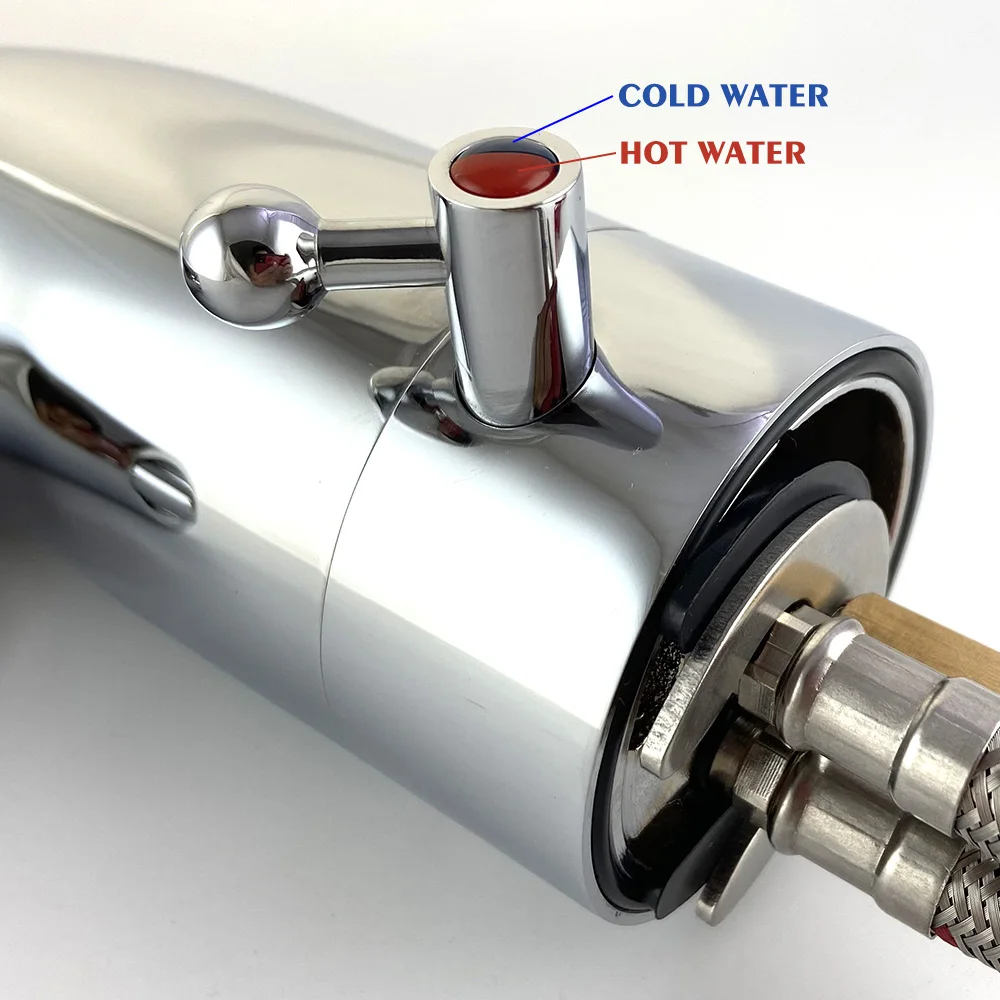 Temperature Regulation Brass Smart Automatic Touchless Bathroom Sense Water Faucets with Motion Sensor Basin Faucet