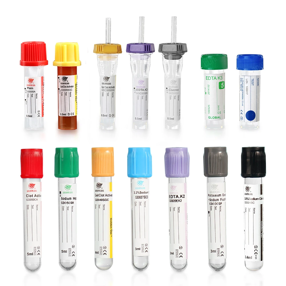 Medical Disposable 3-10ml Heparin Tube Vaccutainer of Green Top Blood Collection Tube