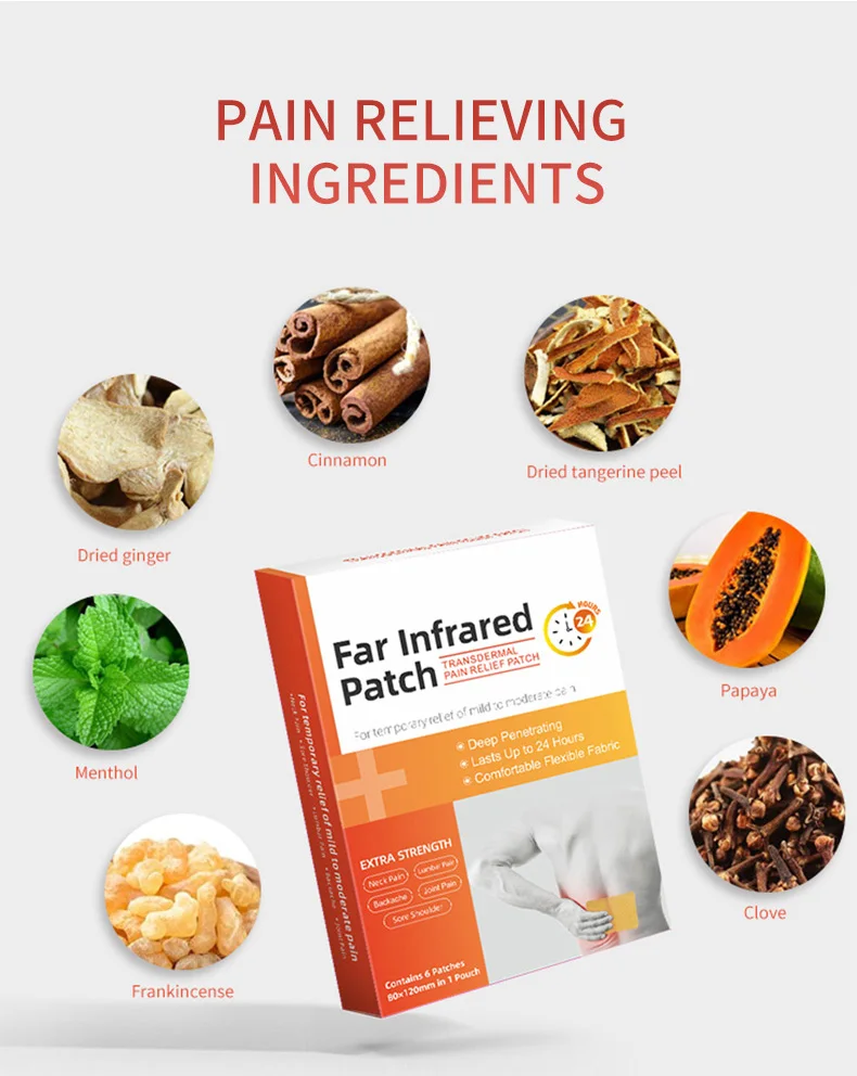 Direct Factory Body Muscle Pain Reliever Far Infrared Lower Back Pain Relief Patch natural herbal essence patch