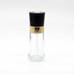 Wholesale 40ml 60ml 100ml 120ml Mini Gold Empty Perfume Glass Bottle Fancy Vintage With Gold Black Cap in Dubai