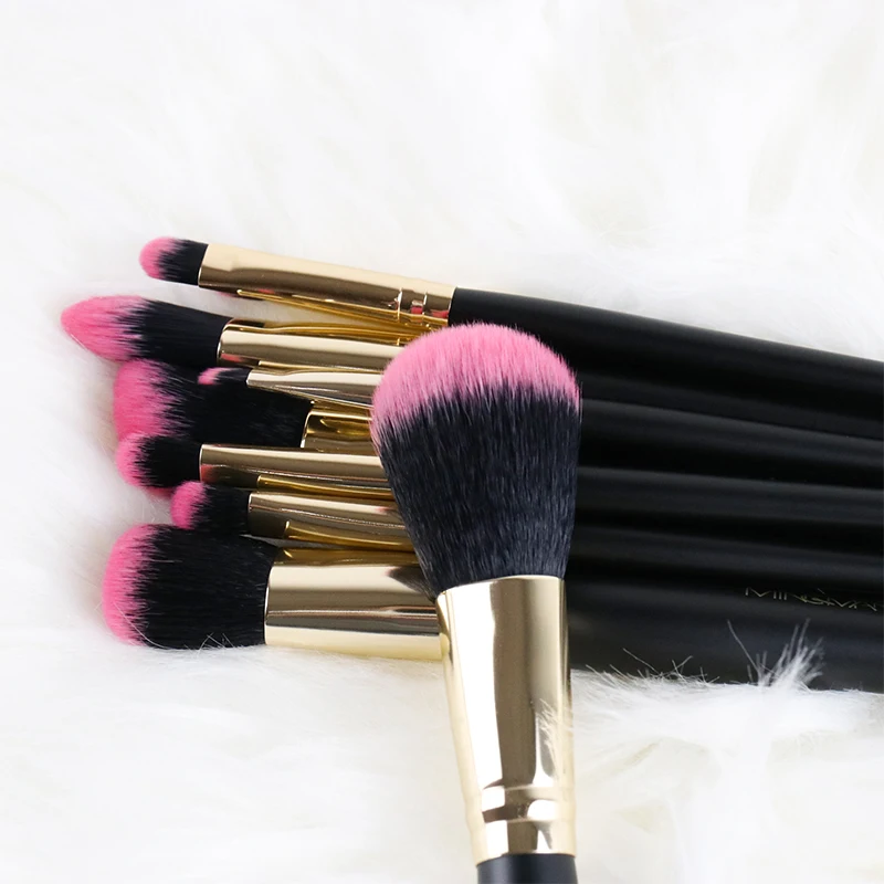  High Quality Personalized Sample 10pcs Vegan diamond Wholesale Professional Logo Custom Private Label Makeup Brush Set With