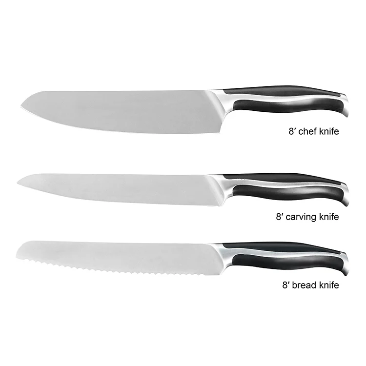 6pcs Stainless Steel Stainless Steel 5cr15 Mov Kitchen Knife Set With Bamboo Block Royal Swiss Knife Set