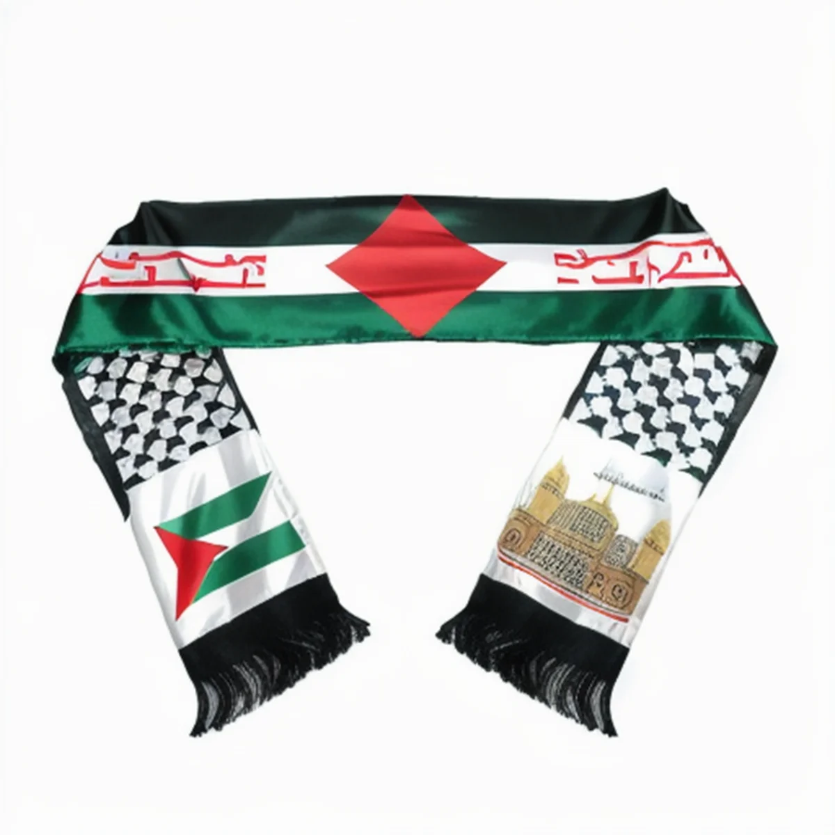 Hot selling custom double-sided printing indoor and outdoor customized Palestinian flag and scarf