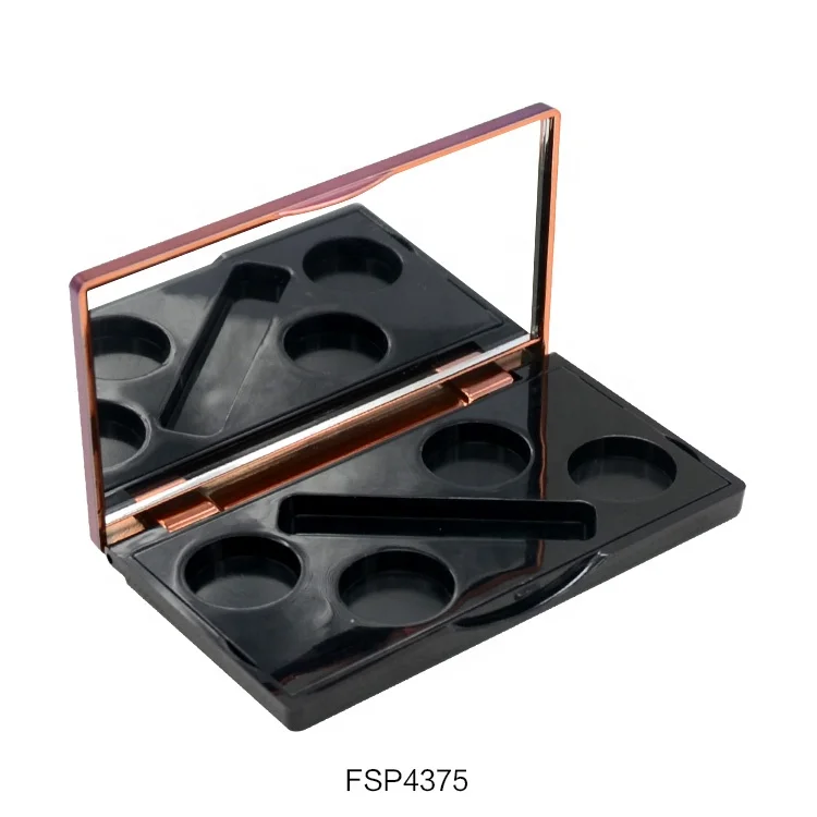 Wholesale eyeshadow pigment palette custom packaging eyeshadow palette eyeshadow palette 4 pan with mirror