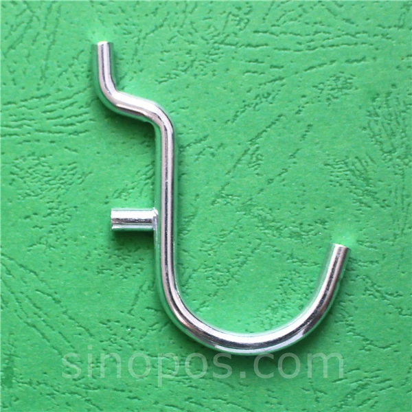 
10pack Steel Secure Curved J-hook For Pegboard, super heavy duty metal J shaped peg hooks look tool display holder grid hanger 