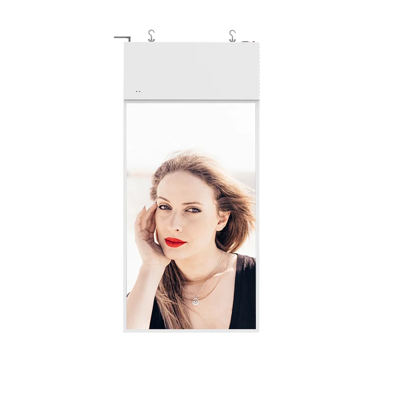 
43 55 дюймов 2K Вертикальная цифровая вывеска для окон магазина ЖК-дисплей умный двухсторонний экран для магазина подвесная цифровая вывеска для окон 