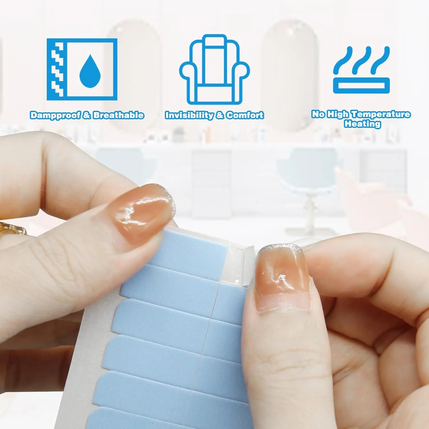 36Y Wear Hair System Tape Roll Super Sticky Hair Blue Tape Double-Sided Adhesive Tape for Hair Extension/Lace Wig/Toupee