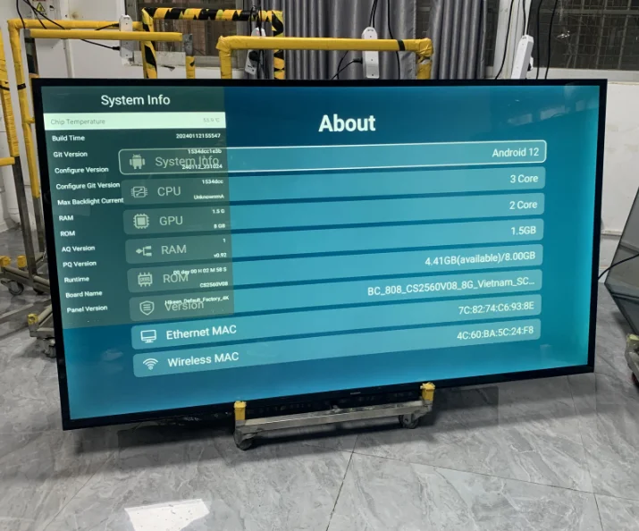 65 дюймов Smart Tv светодиодные телевизоры Android Oem Ultra Hd