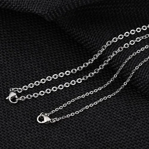 Wholesale Men Stainless Steel Round Inlaid Zircon Pendent Necklace for Couple Jewelry