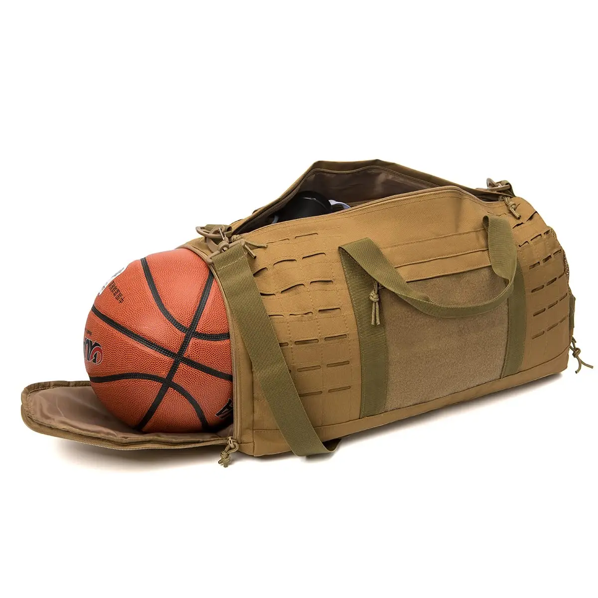 Tactical Duffle Backpack With Shoe Compartment Football Weekender Gym Bag Overnight Traveling Sports Carry On Bags