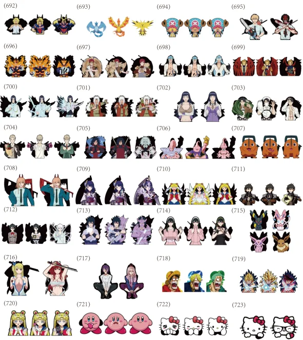 Stock Over 1000 Designs Wholesale 3D Lenticular Anime Stickers PET Changing Flips 3d Motion Stickers for Car