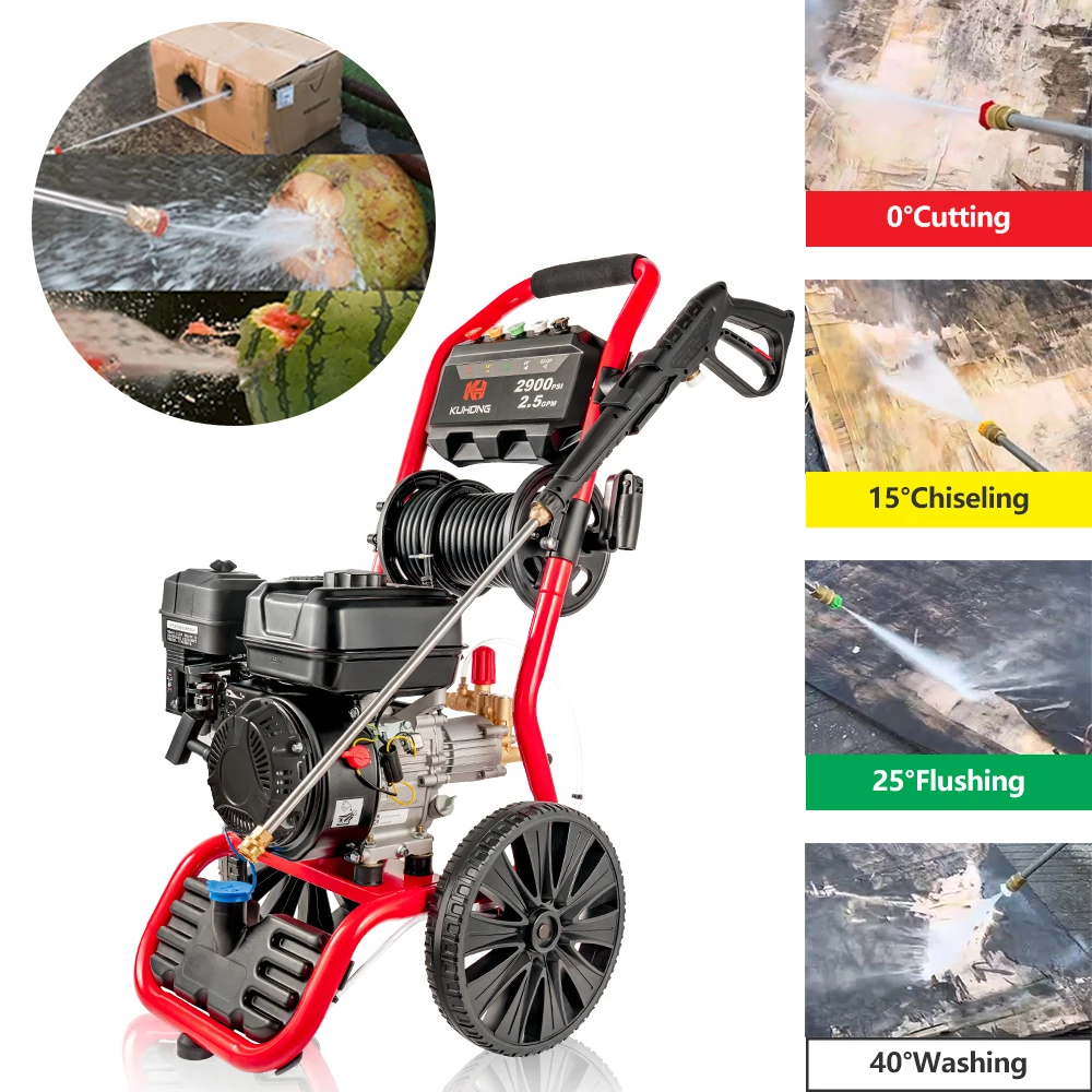 Kuhong Portable 2600psi 2800psi 3000psi Commercial High Pressure Washer Gasoline Petrol Engine