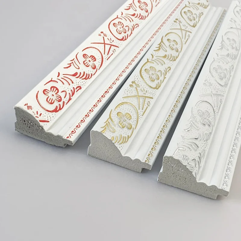 gypsum plaster painting polystyrene frame moulding white picture frame panel moulding for photo frame