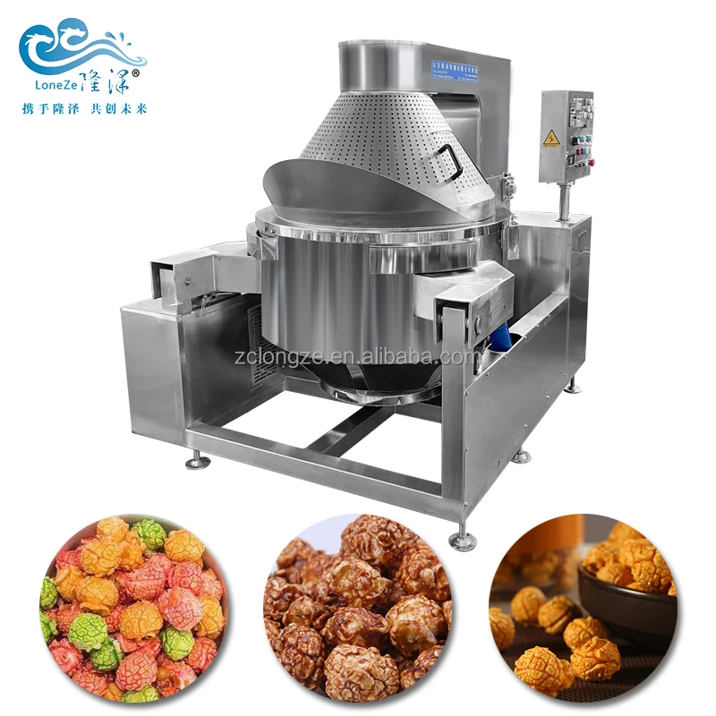 Top Quality Full Automatic Big Capacity Machine For Snack Popcorn Products Making Machine Manufacturer Cost