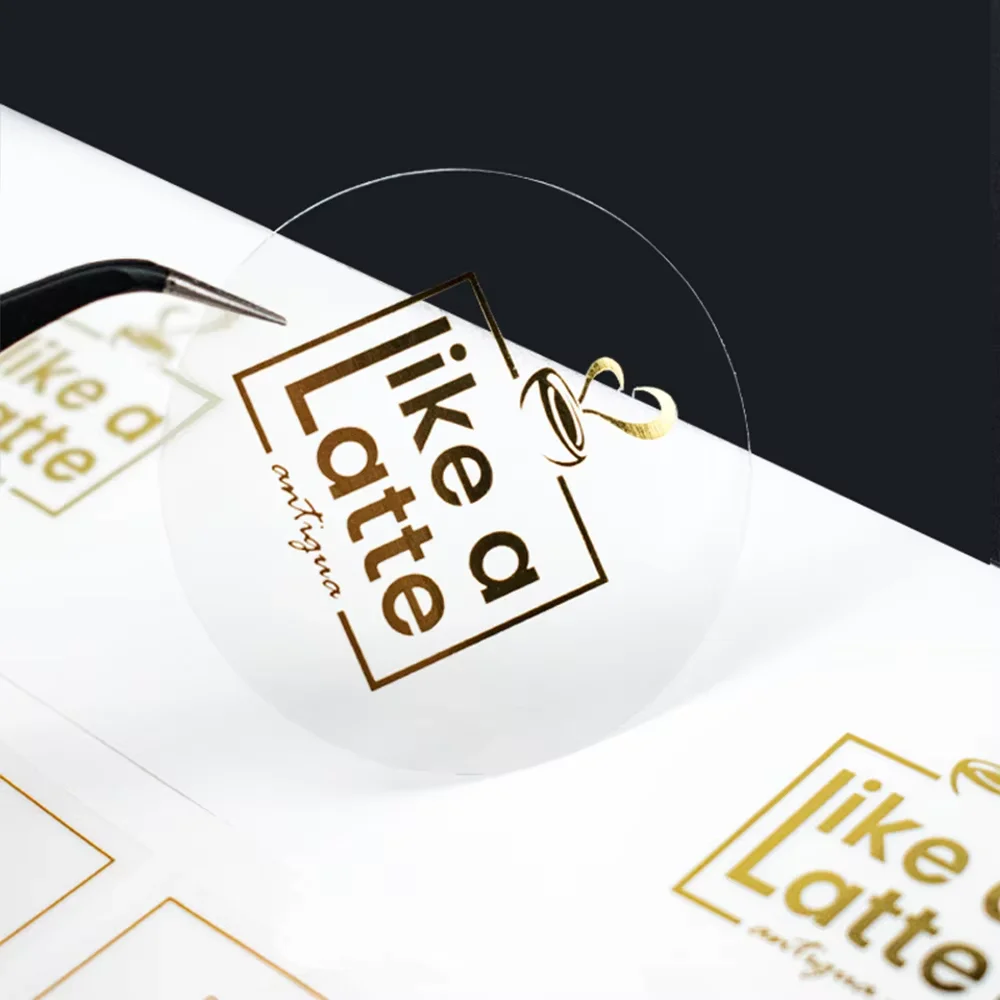 Customization Custom Private Brand Gold Foil Labels For Cosmetic And Skincare White Waterproof Label Sticker 3