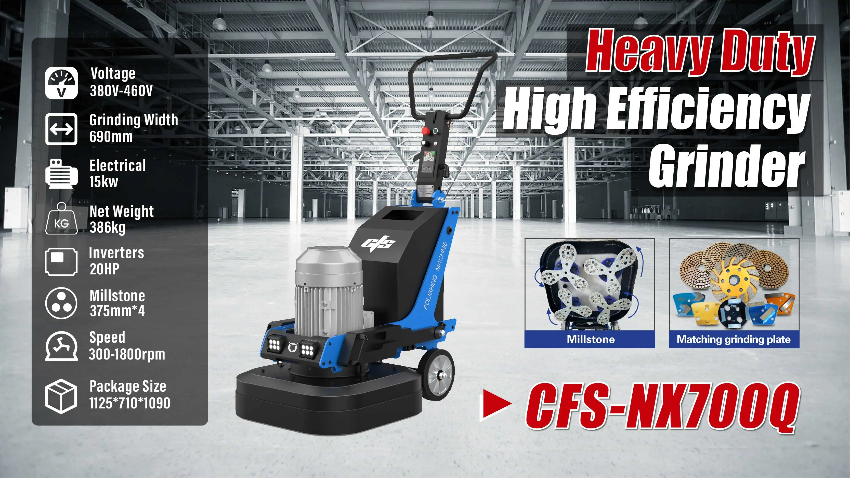 High Tech concrete polisher RC planetary concrete floor grinder Diamond floor grinder polisher Ride On concrete grinder