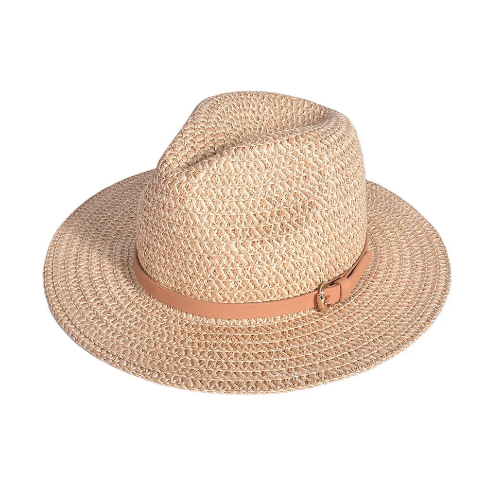 Unisex Striped Panama Hat for Spring and Summer Ribbon and Paper Material for Casual Daily Party Sports Outdoor Activities