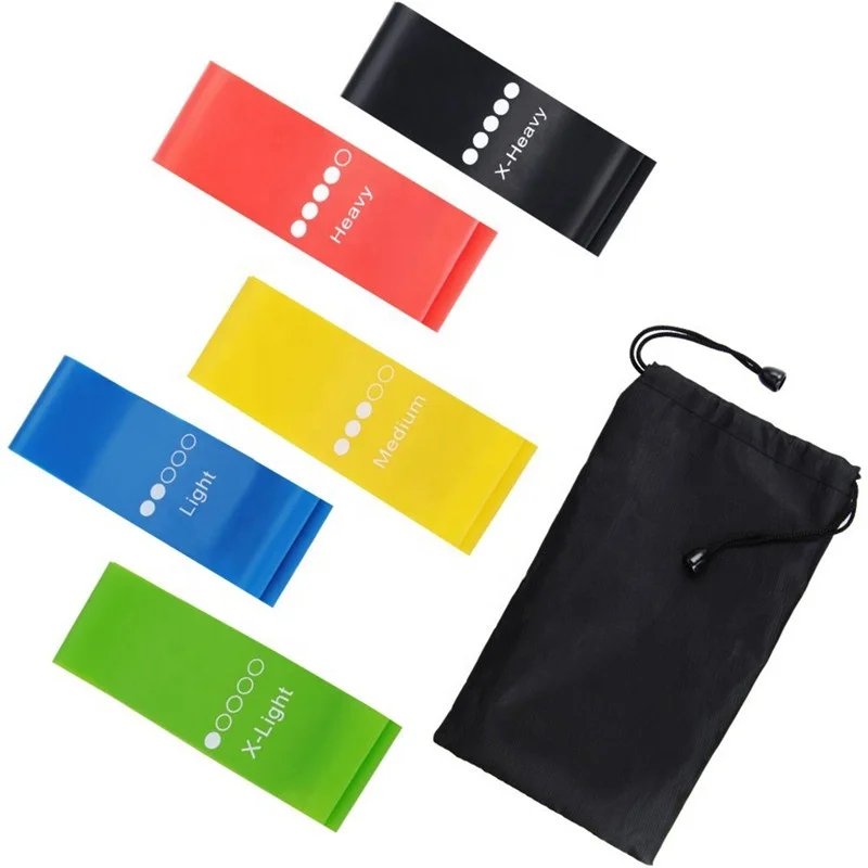 Best Quality Non-toxic yoga hot selling exercise mini coloured rubber elastic bands oem available